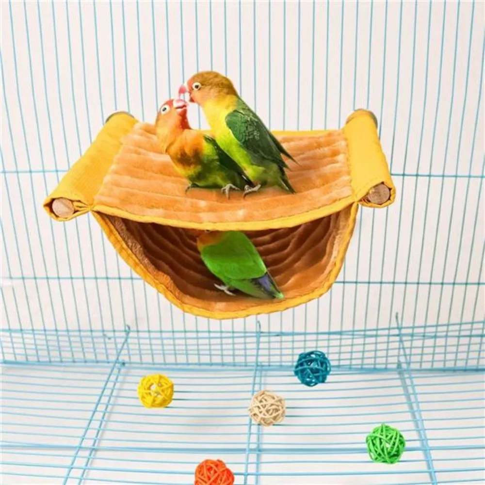 Bird Nest House Winter Warm Parrot House Bed Hammock Tent Toy Bird Cage Perch